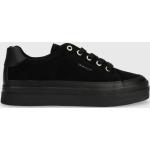 Semišové sneakers boty Gant Avona černá barva, 27533321.G00