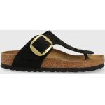 Dámské Kožené sandály Birkenstock Gizeh v černé barvě z kůže ve velikosti 41 s přezkou na léto udržitelná móda 
