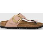 Dámské Kožené sandály Birkenstock Gizeh v růžové barvě z kůže ve velikosti 41 s přezkou na léto udržitelná móda 
