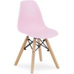 Jídelní židle v růžové barvě ze dřeva 4 ks v balení 