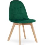 Jídelní židle v tmavě zelené barvě ze sametu 4 ks v balení 
