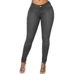 Dámské Slim Fit džíny v šedé barvě v ležérním stylu z džínoviny ve velikosti 10 XL plus size 