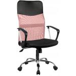 Kancelářské židle v růžové barvě z chrómu s kolečky 