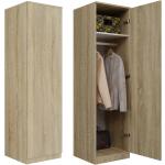 Šatní skříně v hnědé barvě v minimalistickém stylu ze dřeva 