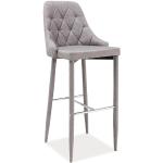 Barové židle Signal v šedé barvě čalouněné 