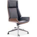Kancelářské židle Signal v hnědé barvě z polyuretanu s kolečky 
