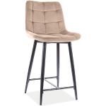 Barové židle Signal v černé barvě čalouněné 