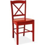 Designové židle Signal v červené barvě v moderním stylu ze dřeva 