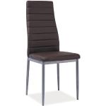 Jídelní židle Signal v hnědé barvě z polyuretanu čalouněné 4 ks v balení ekologicky udržitelné 