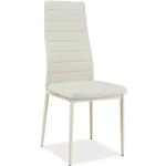 Jídelní židle Signal ve smetanové barvě z polyuretanu čalouněné 4 ks v balení ekologicky udržitelné 