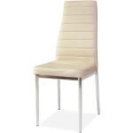 Jídelní židle Signal ve smetanové barvě z polyuretanu čalouněné 4 ks v balení ekologicky udržitelné 