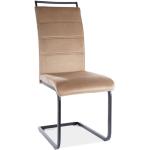Jídelní židle Signal v černé barvě ze sametu čalouněné 