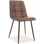 Jídelní židle Signal v hnědé barvě z polyuretanu čalouněné 4 ks v balení ekologicky udržitelné 