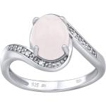 Dámské Stříbrné prsteny Silvego v růžové barvě ze stříbra s růženínem leštěné 