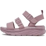 Dámské Kožené sandály Skechers ve fialové barvě v retro stylu z koženky ve velikosti 38 veganské ve slevě na léto 