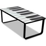 Skleněný konferenční stolek s potiskem - motiv klavíru