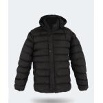 Pánské Zimní bundy s kapucí Slazenger v černé barvě z polyesteru ve velikosti 3 XL s dlouhým rukávem ve slevě plus size 