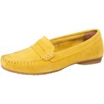 Dámské Pantofle na podpatku Liva Loop v žluté barvě s výškou podpatku do 3 cm 