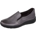 Dámské Kožené pantofle Vamos v šedé barvě z hladké kůže s výškou podpatku 3 cm - 5 cm 