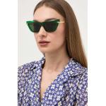Dámské Designer Sluneční brýle BOTTEGA VENETA v zelené barvě z plastu 