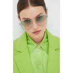 Dámské Designer Sluneční brýle Gucci v zelené barvě z kovu 