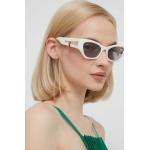 Dámské Designer Sluneční brýle Moschino v bílé barvě z plastu 