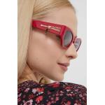 Dámské Designer Sluneční brýle Moschino v červené barvě z plastu 
