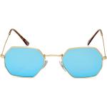 Pánské Retro sluneční brýle v modré barvě v retro stylu z plastu 