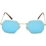 Pánské Retro sluneční brýle v modré barvě v retro stylu z plastu 