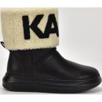 Dámské Kožené kotníkové boty Karl Lagerfeld v černé barvě z umělé kožešiny ve velikosti 39 na zimu 