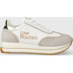 Dámské Designer Tenisky na platformě Moschino Love Moschino v bílé barvě v lakovaném stylu z kůže ve velikosti 41 
