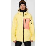 Pánské Zimní bundy s kapucí Burton Cyclic Nepromokavé v žluté barvě ze síťoviny Gore-texové ve velikosti L s kapucí ve slevě 