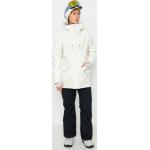 Dámské Zimní bundy s kapucí Roxy Glow Nepromokavé Prodyšné v bílé barvě v elegantním stylu z polyesteru ve velikosti XS dlouhé se sněžným pásem ve slevě 