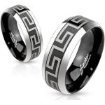 Pánské Snubní prsteny Spikes v šedé barvě s gravírováním leštěné Svatební hosté 