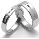 Pánské Snubní prsteny z chirurgické oceli Zero Collection v šedé barvě s gravírováním leštěné 