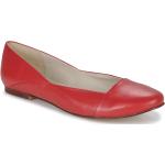 Dámské Kožené baleríny So Size v červené barvě ve velikosti 46 s výškou podpatku do 3 cm ve slevě 