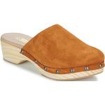 Dámské Pantofle So Size v hnědé barvě ve velikosti 45 s výškou podpatku 5 cm - 7 cm 