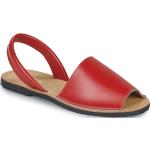 Dámské Sandály So Size v červené barvě ve velikosti 46 s výškou podpatku do 3 cm ve slevě na léto 