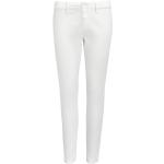 Dámské Elegantní kalhoty v bílé barvě v elegantním stylu z bavlny ve velikosti XXL 