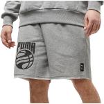 Pánské Basketbalové kraťasy Puma v šedé barvě v retro stylu ve velikosti S ve slevě 