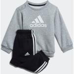 Dětské teplákové soupravy adidas v šedé barvě sportovní s pruhovaným vzorem ve velikosti 68 udržitelná móda 