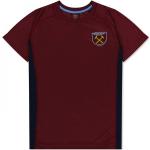 Source Lab Ham United Poly T-Shirt Juniors Claret/Blue 11-12 let