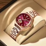Nová kolekce: Dámské Náramkové hodinky v růžové barvě v ležérním stylu kalendář s quartzovým pohonem ocelové s voděodolností 3 Bar 