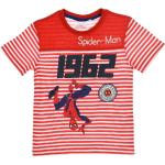 Dětská trička s krátkým rukávem v červené barvě s pruhovaným vzorem ve velikosti 8 let s motivem Spiderman 