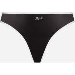 Dámské Brazilské kalhotky Karl Lagerfeld v černé barvě v sexy stylu ze saténu ve velikosti S 
