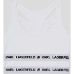 Dámské Sportovní podprsenky Karl Lagerfeld v bílé barvě ve velikosti L se střední podporou 