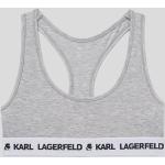 Dámské Sportovní podprsenky Karl Lagerfeld v šedé barvě ve velikosti M nevyztužené 