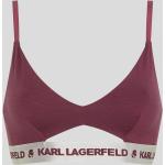Dámské Trojúhelníkové podprsenky Karl Lagerfeld v červené barvě ve velikosti XS metalické 