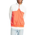Pánské Běžecké bundy adidas Sportswear v oranžové barvě s pruhovaným vzorem 