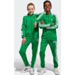 Dětské sportovní kalhoty adidas Adicolor v zelené barvě v lakovaném stylu ve velikosti 12 let 